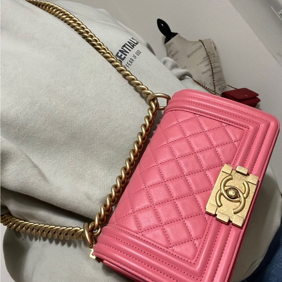Authentic Chanel small boy bag Pink - Picture 10 of 11